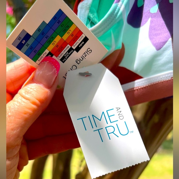 Time & Tru Floral Bikini Top - Picture 9 of 13